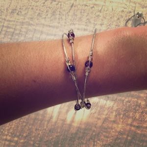 Silver hoop bracelet